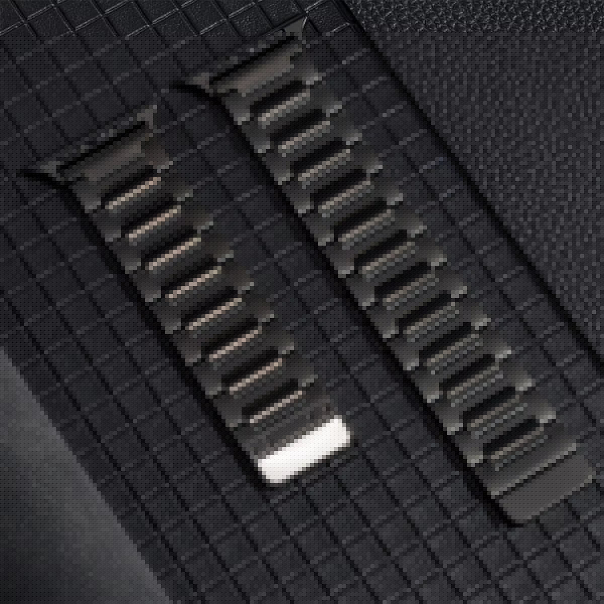 Pinnacle stainless steel Apple Watch band brushed finish milled links butterfly clasp unisex
