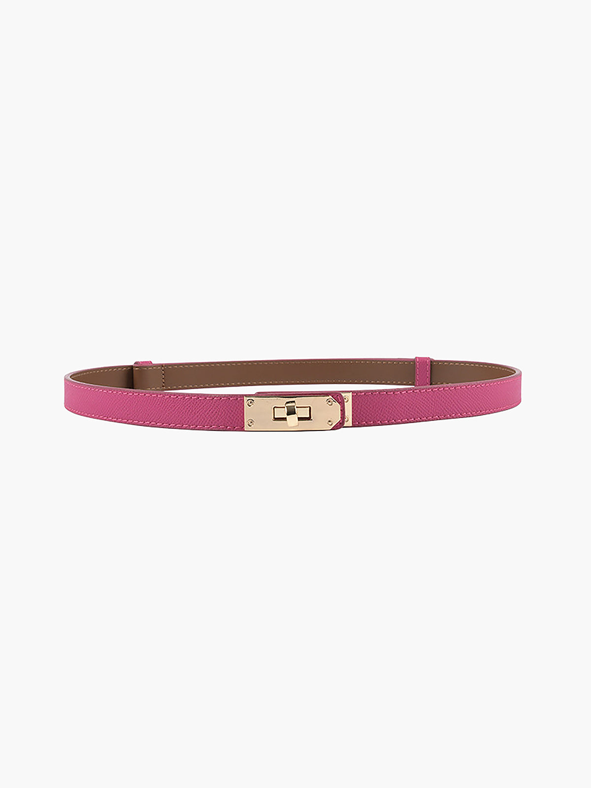 Slim 1.8cm wide black polyurethane unisex belt adjustable 55-97cm casual everyday wear