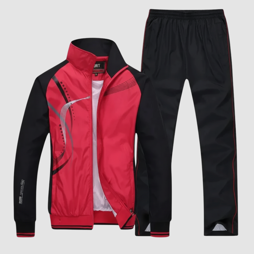 Men's mid-length winter coat with lined layered collar, button closure, and internal zipper for cold weather