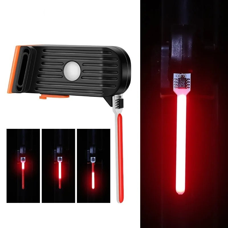 GlowTube rechargeable bicycle tail light compact red LED for night rides and commuters