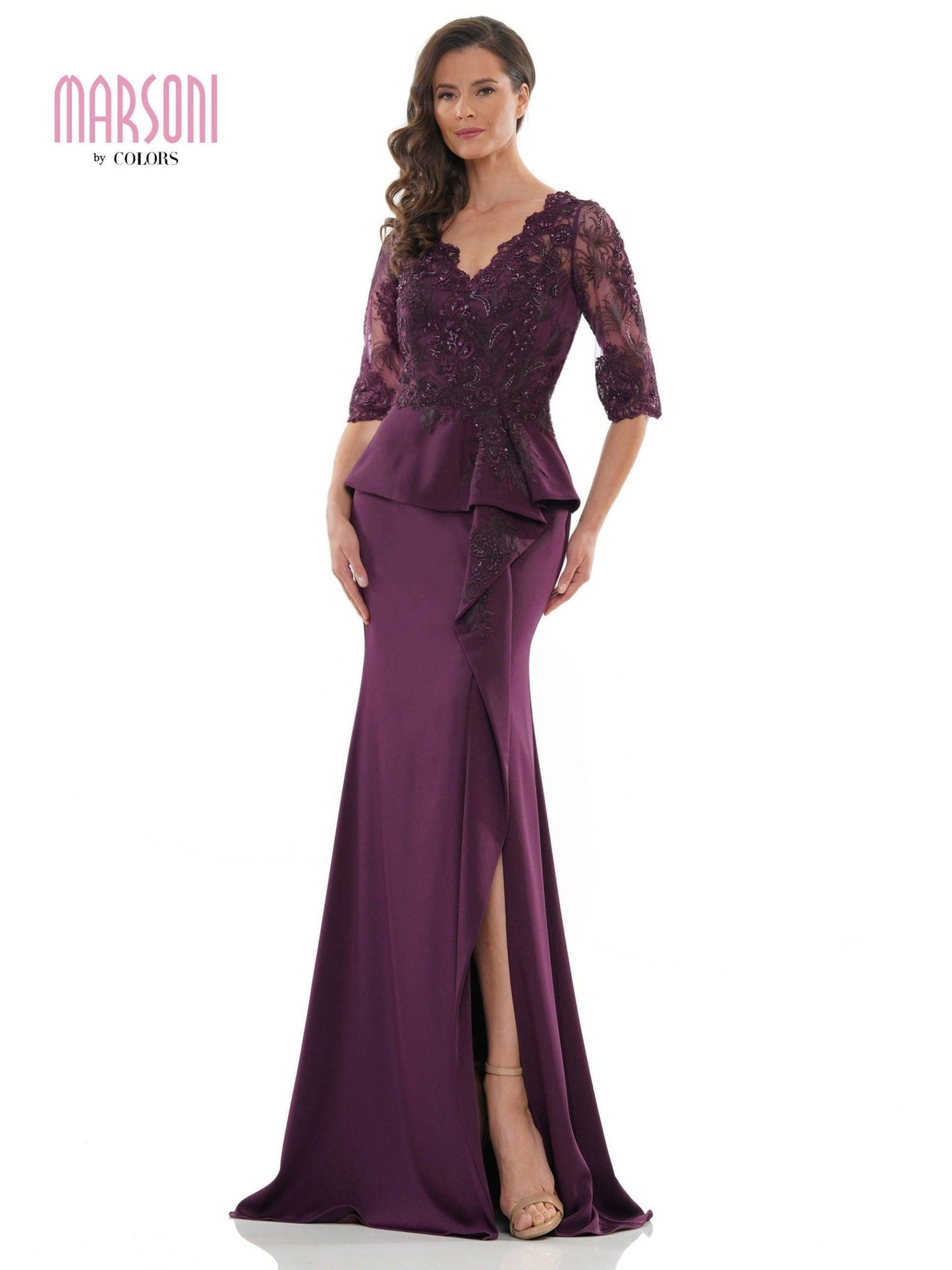 Rina di Montella Peplum Style Long Dress Sale - Urbann-Vibe