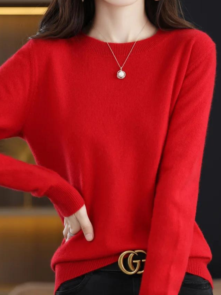 Daina women's classic wool sweater breathable cozy knit timeless everyday comfort versatile layer