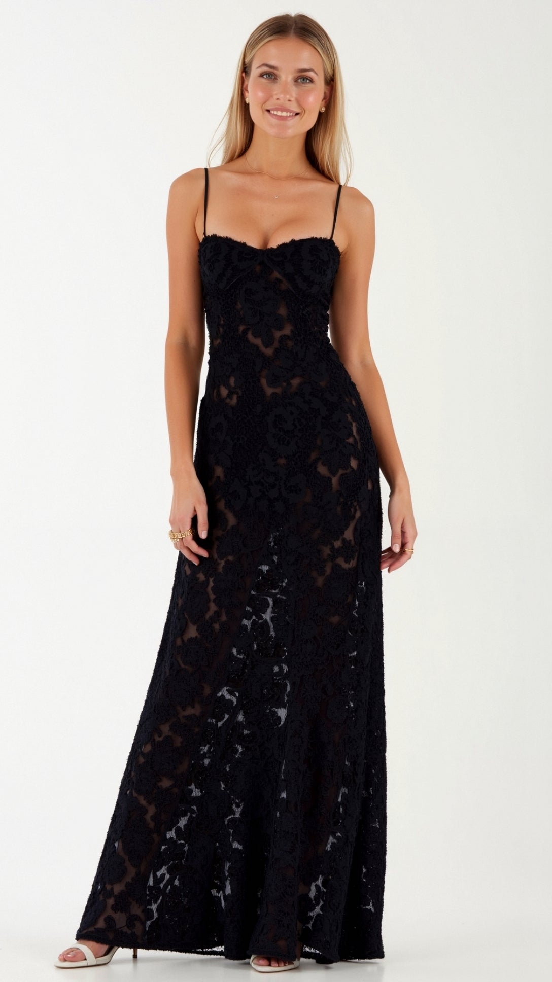 Backless spaghetti strap maxi dress women elegant open back evening gown for weddings galas