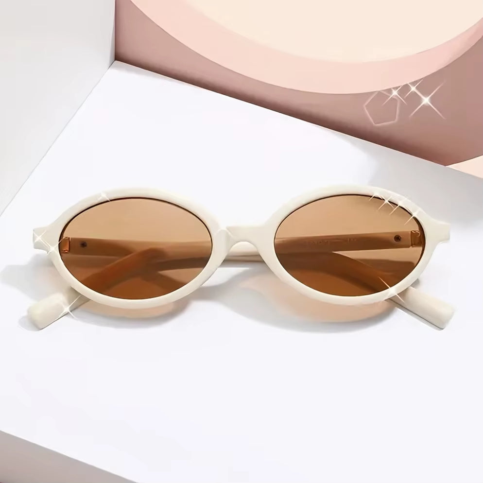 Demi retro oval sunglasses premium acetate UV400 women ultra light minimalist gold hinges