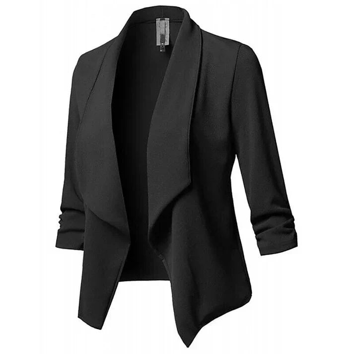 Linda women's jacket in versatile neutral tones, tailored everyday cut with sustainable quality construction