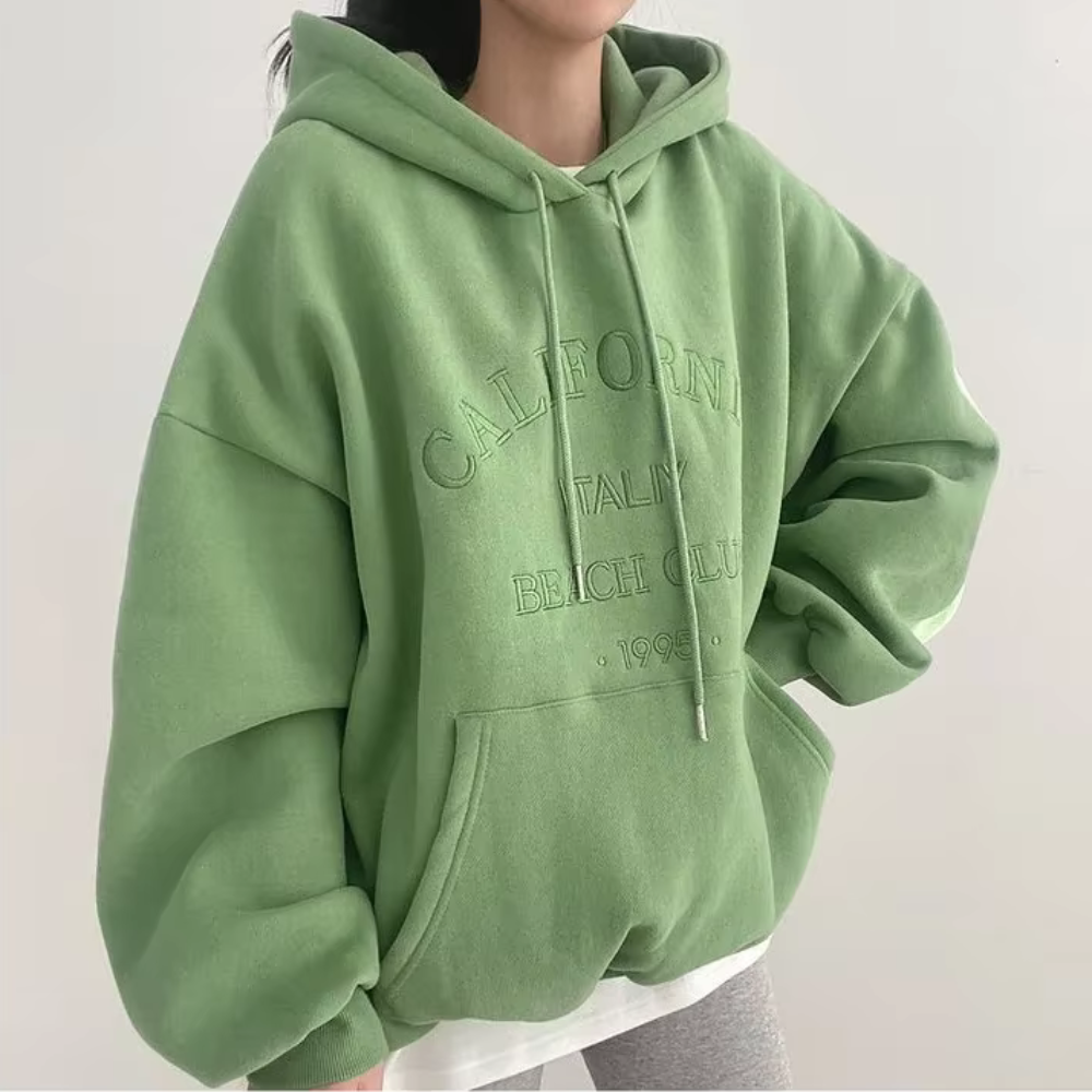 Women's Léa fleece-lined hoodie relaxed fit soft plush cozy chic everyday pullover