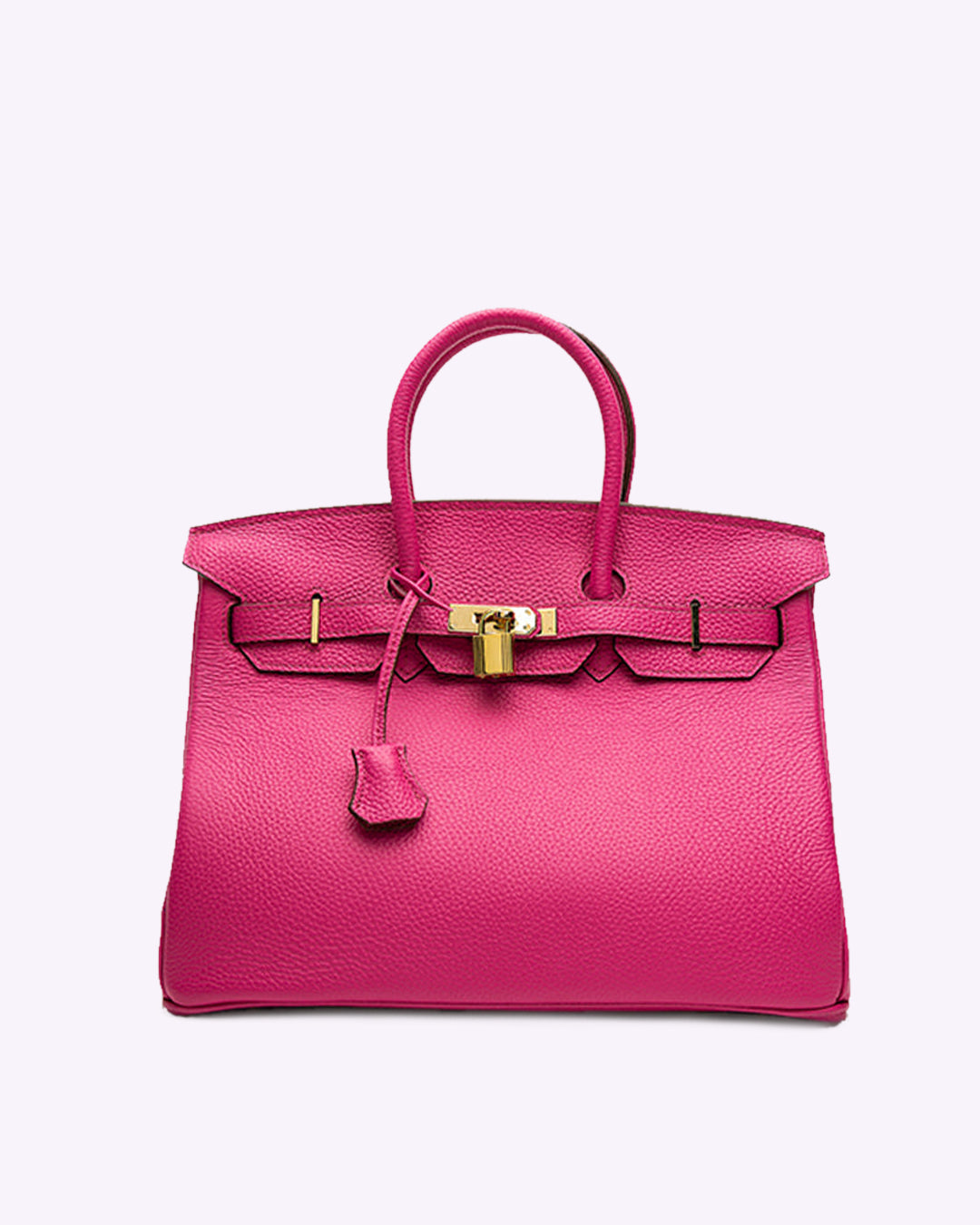 Women's vintage structured handbag with decorative lock detail, polished silhouette for work and leisure