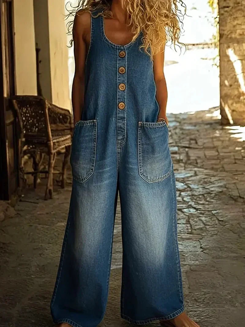 Willow | Women's Overalls Loose Fit Sleeveless Jumpsuit