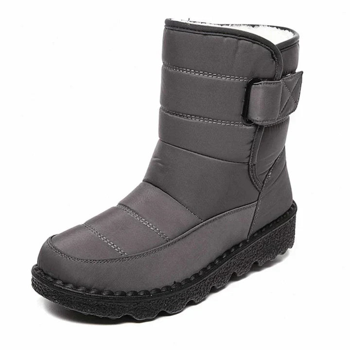 Women's waterproof snow boots warm insulated lining non-slip soles winter traction cozy durable