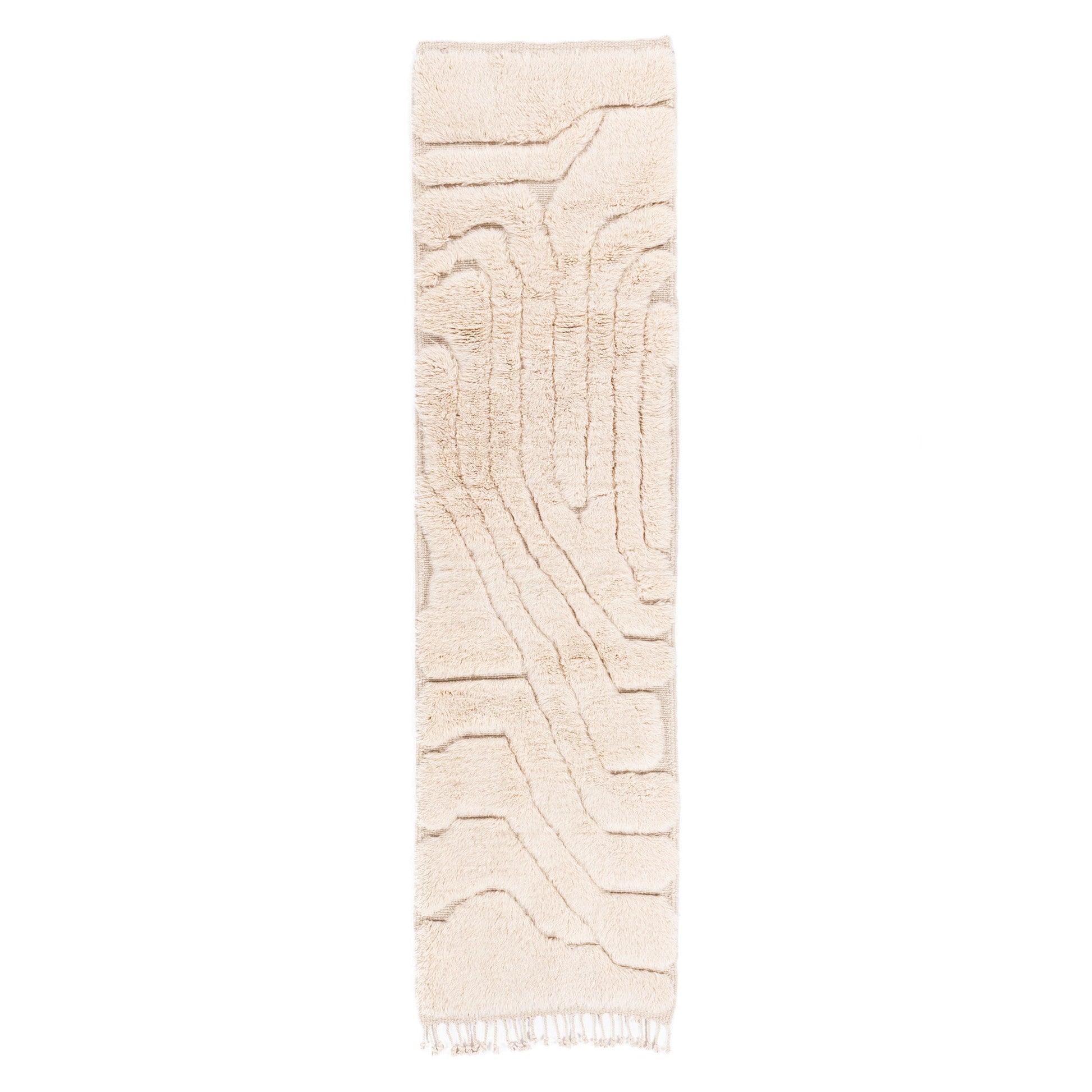 Serene Elevation - Luxury Shag Moroccan Runner Rug - Urbann-Vibe