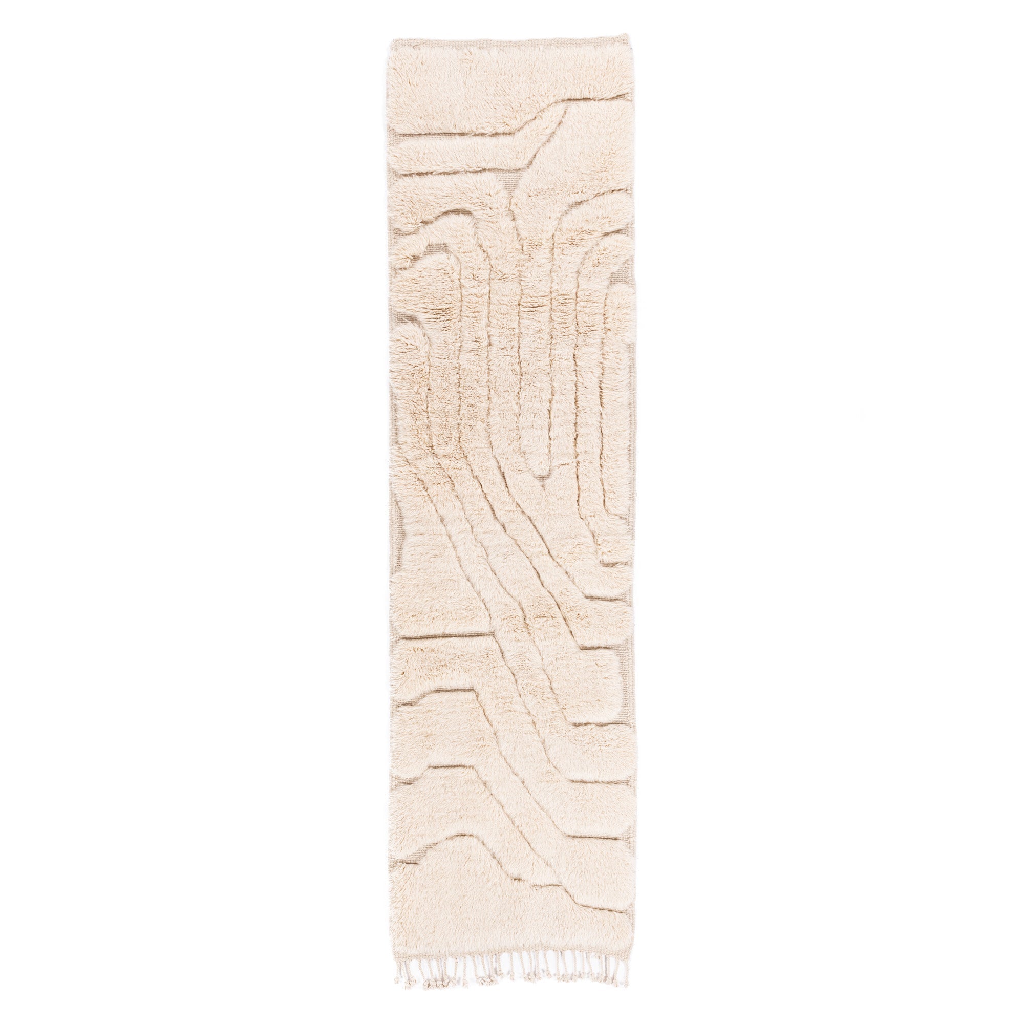 Serene Elevation - Luxury Shag Moroccan Runner Rug - Urbann-Vibe