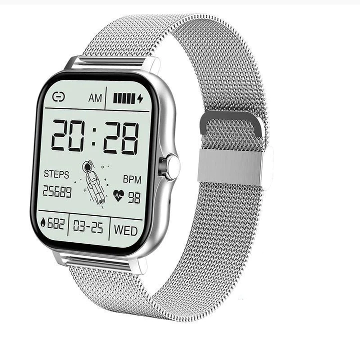 Helena luxury digital smartwatch silver Bluetooth pedometer sleep tracking water resistant active lifestyle