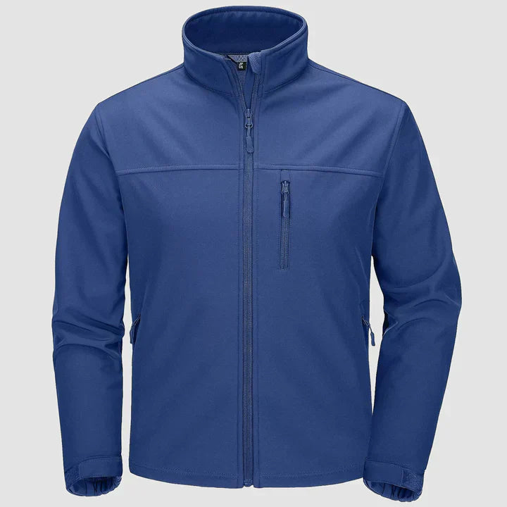Men's urban winter jacket with full-zip closure, insulated slim fit design, and multiple functional pockets