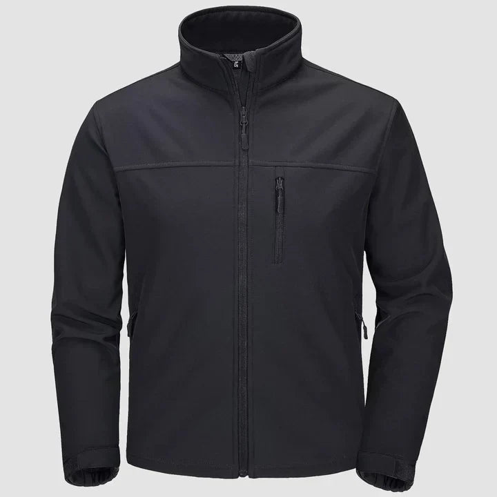 Men's urban winter jacket with full-zip closure, insulated fill, multiple pockets, streamlined silhouette