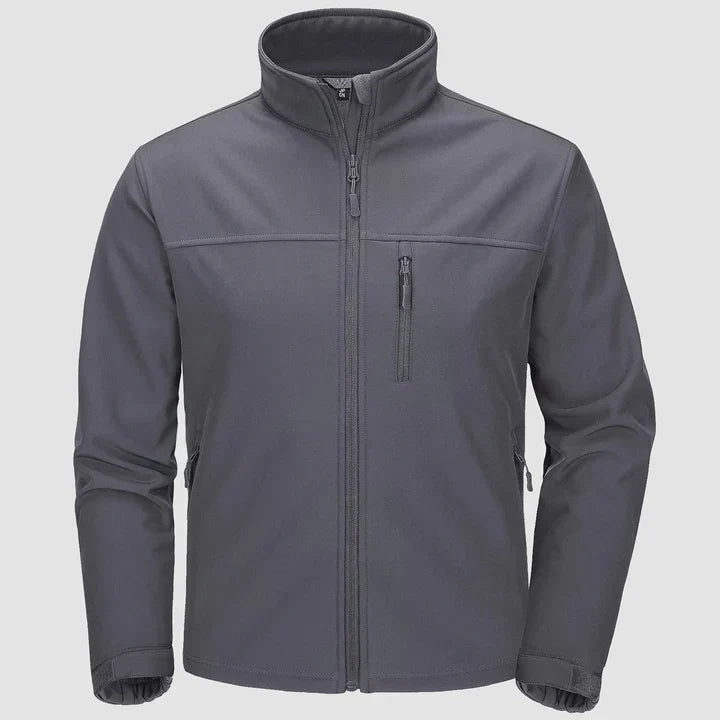 Men's urban winter jacket with full-zip closure, insulated slim fit, and multiple utility pockets
