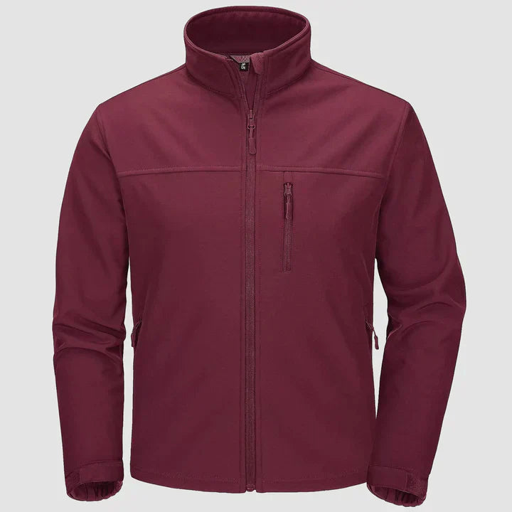 Men's slim-fit winter puffer jacket with full-zip closure, multiple pockets, lightweight insulated warmth