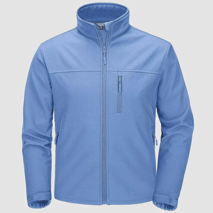 Men's slim-fit winter jacket with full-zip closure, multiple pockets, lightweight insulation for warmth