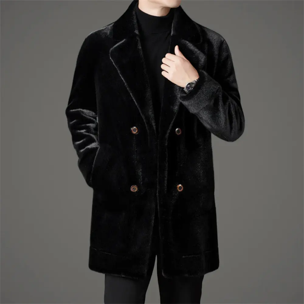 Women's Julian faux fur coat single-breasted bold lapel winter chic luxurious warmth