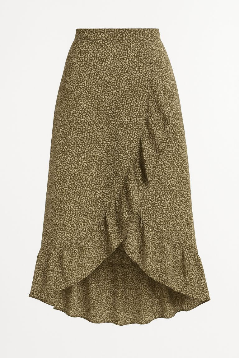 Satin pleated high-waist midi skirt elegant A-line silhouette for office and events timeless style