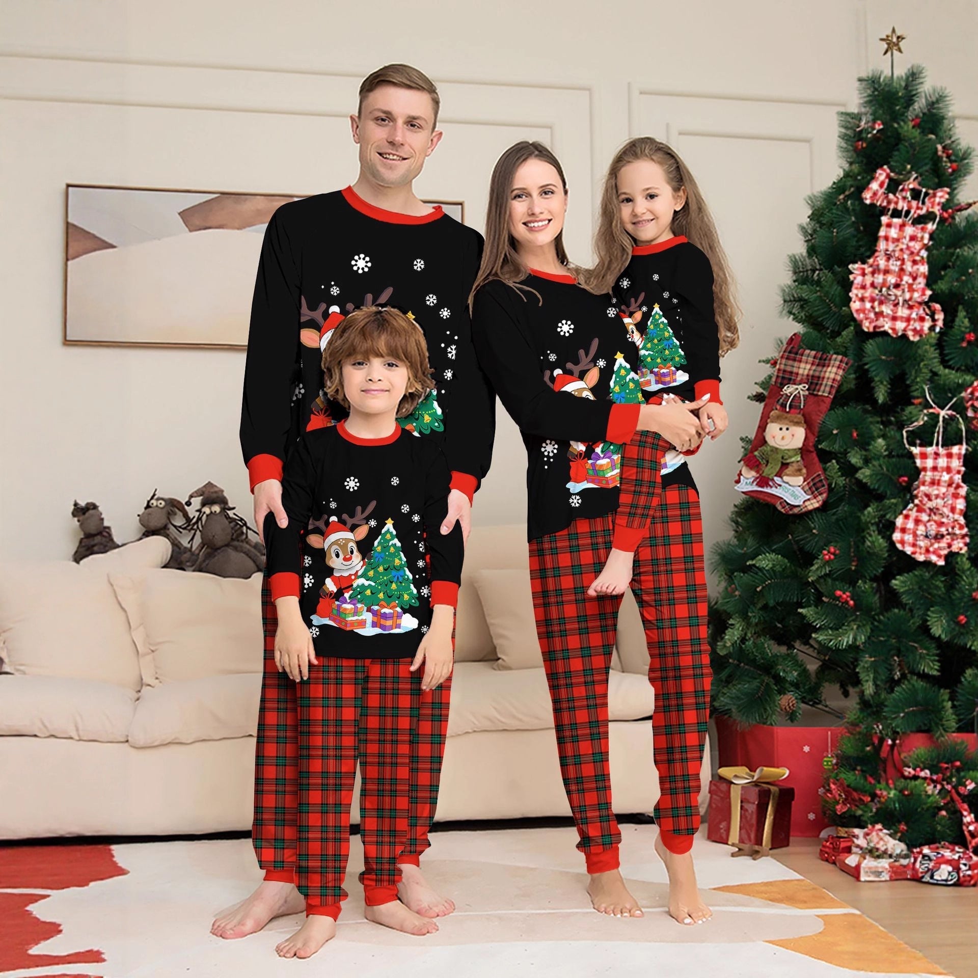 Christmas matching parent pajama set cozy cotton festive holiday loungewear for moms and dads