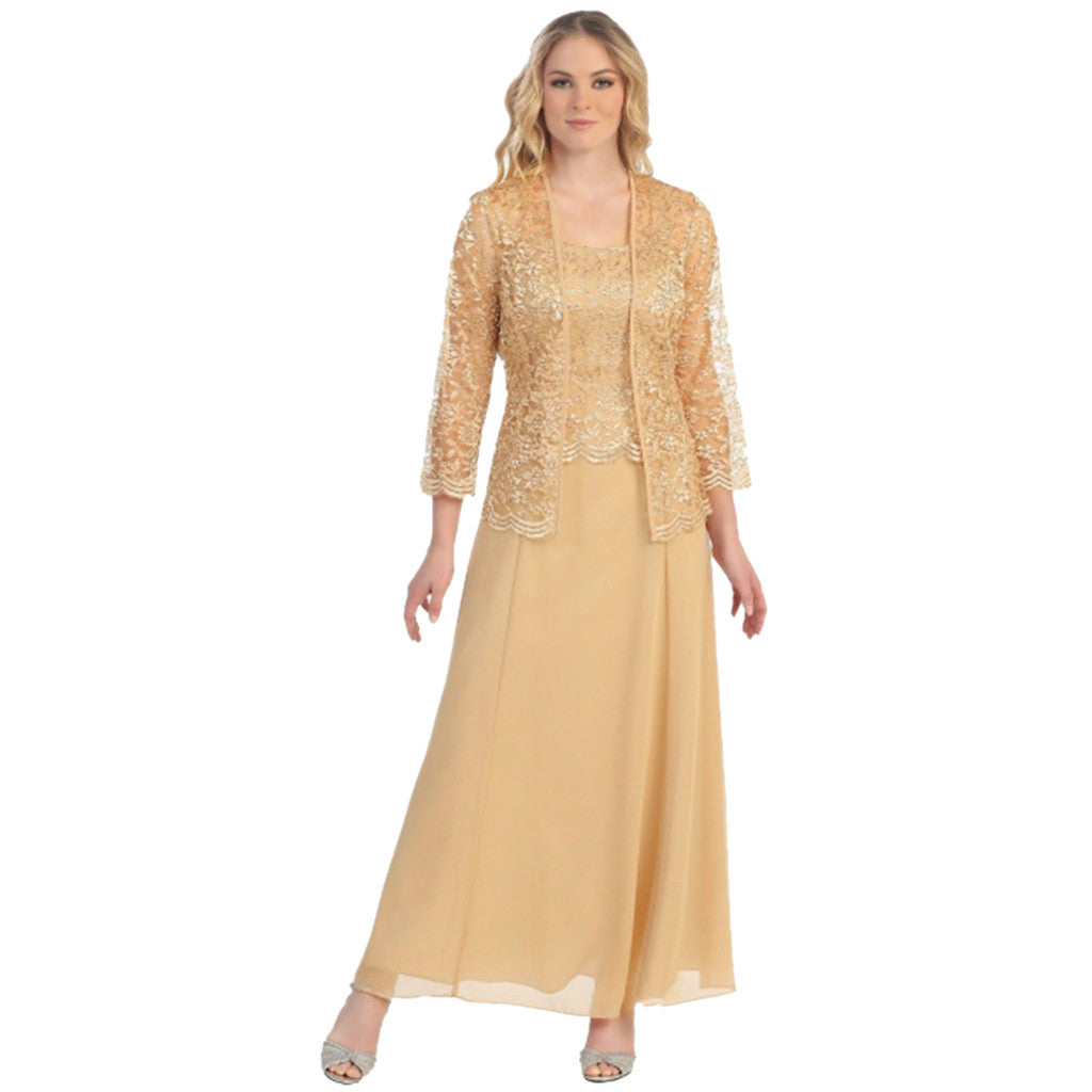 Elegant women's long sleeve evening dress with flowing silhouette, tailored for formal occasions