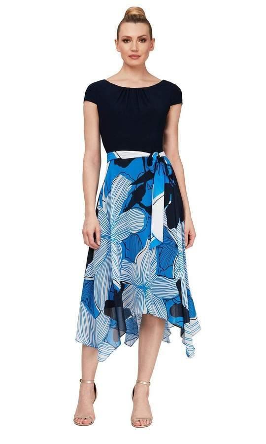SL Fashions 9177347 Floral Print Chiffon Dress Sale - Urbann-Vibe