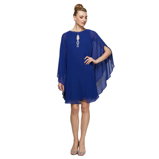 SL Fashions 112806 Short Sleeveless Chiffon Dress Sale - Urbann-Vibe