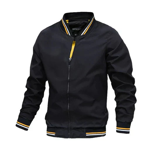 Men's lightweight winter bomber jacket slim fit navy blue insulated casual everyday layer