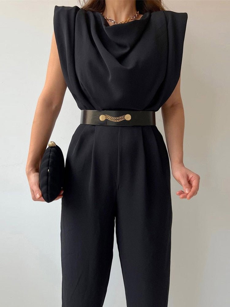 Marlene wide-leg jumpsuit women elegant formal black flattering silhouette timeless glamour