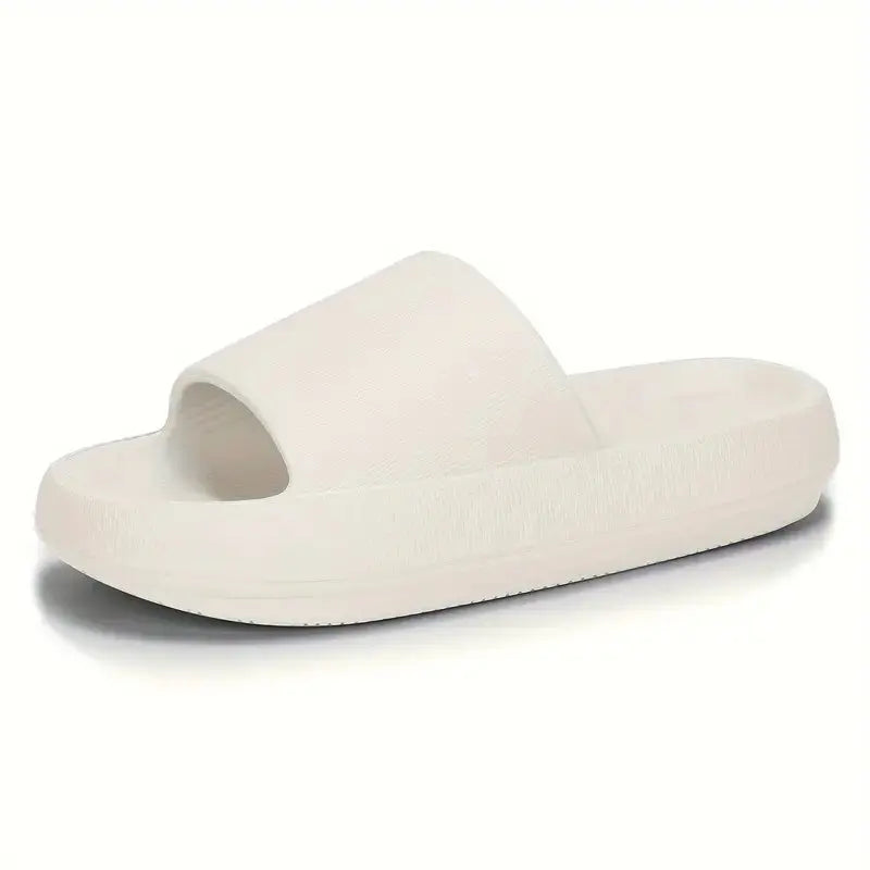 Nova Cloud Slides white lightweight waterproof slip-on sandals with thick cushioned ergonomic sole