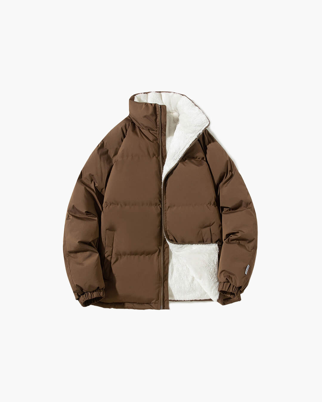 Women's relaxed-fit insulated puffer jacket with hooded design for cozy winter warmth