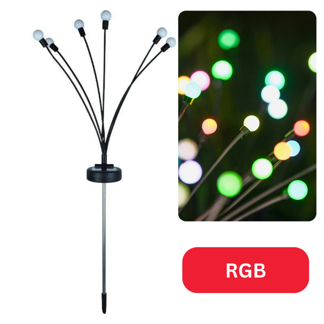 Solaris solar LED garden lights wireless patio string bulbs warm firefly glow mobile outdoor setup
