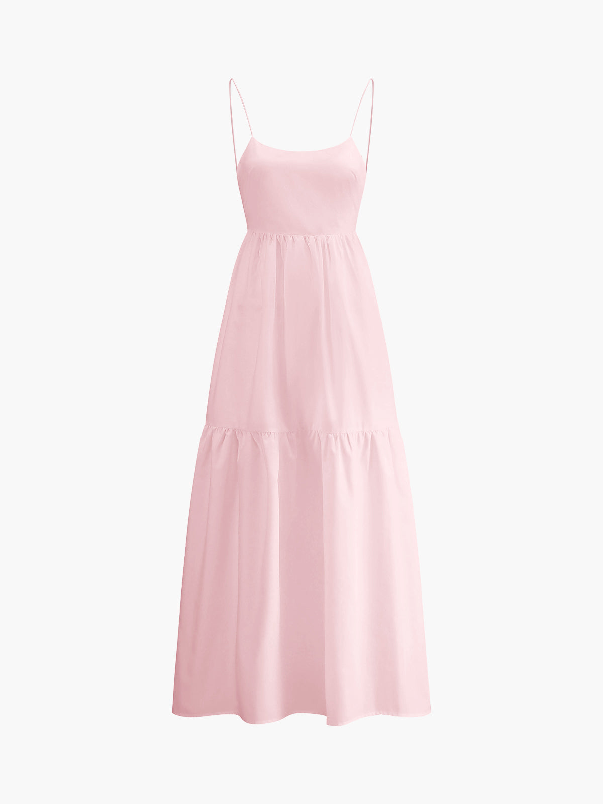 Women's solid backless maxi dress lightweight cotton blend sleeveless vacation style