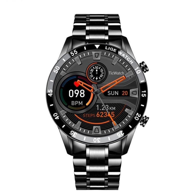 Sophie luxury smartwatch silver stainless steel strap 1.3-inch touchscreen professional elegant design