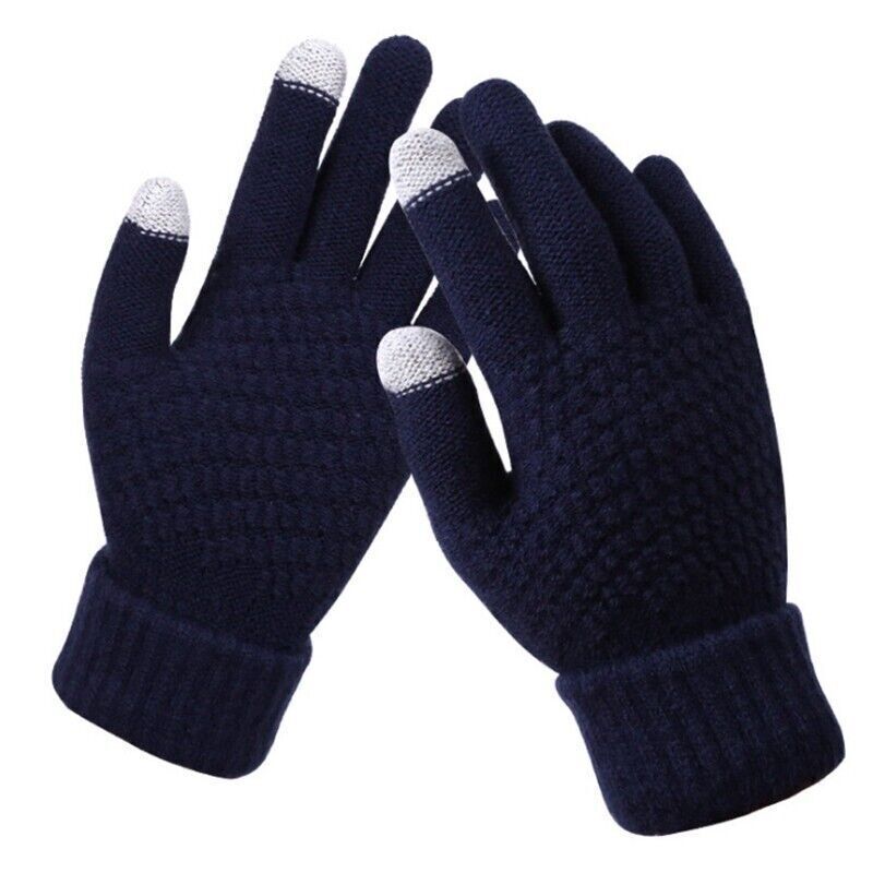 Women's stretch-knit gloves touchscreen-compatible, elegant ribbed design, one-size-fits-most, 9 colors