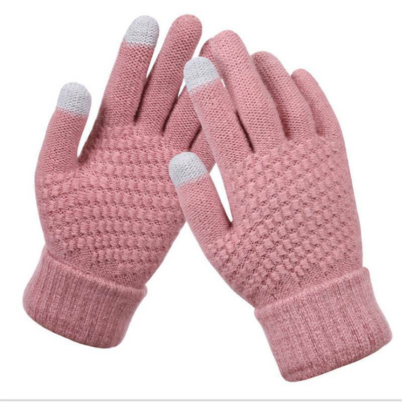 Sophie women's knitted gloves touchscreen-compatible stretch-fit elegant winter accessory one size