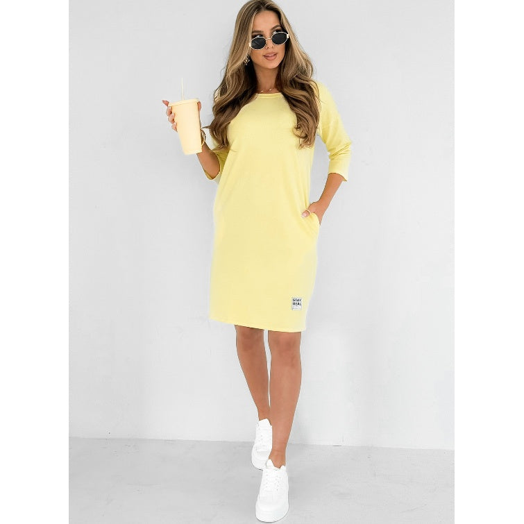 Skye | Women's Casual Sweatshirt Dress 3/4 Sleeve Mini Dress