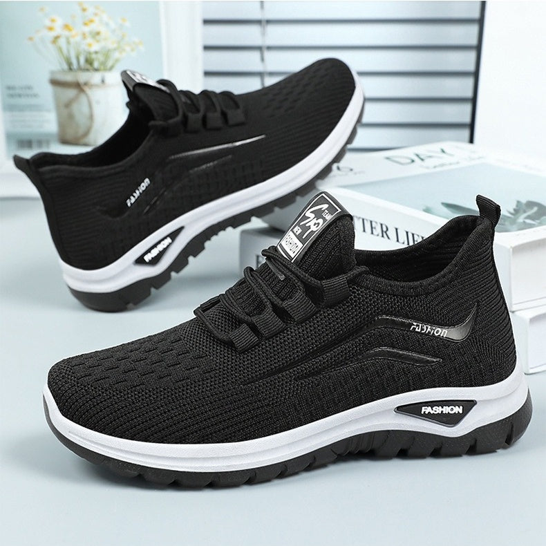Women's slip-on sneaker no-lace elastic collar breathable mesh casual comfort shoe all-day wear