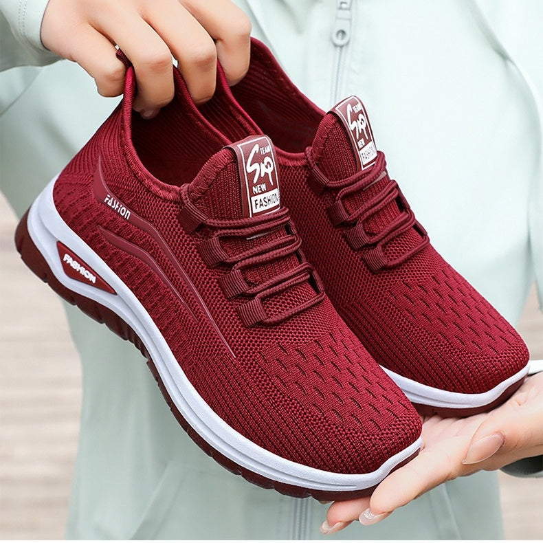 Women's slip-on sneaker no-lace elastic collar breathable design for all-day comfort casual wear