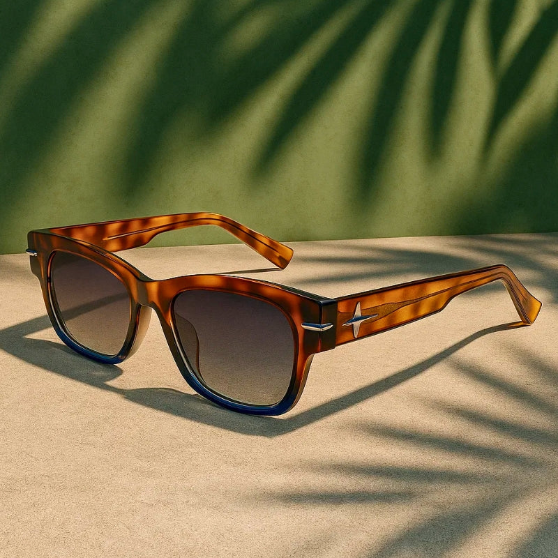 Bold sculpted UV400 sunglasses with lightweight durable frames for everyday street style