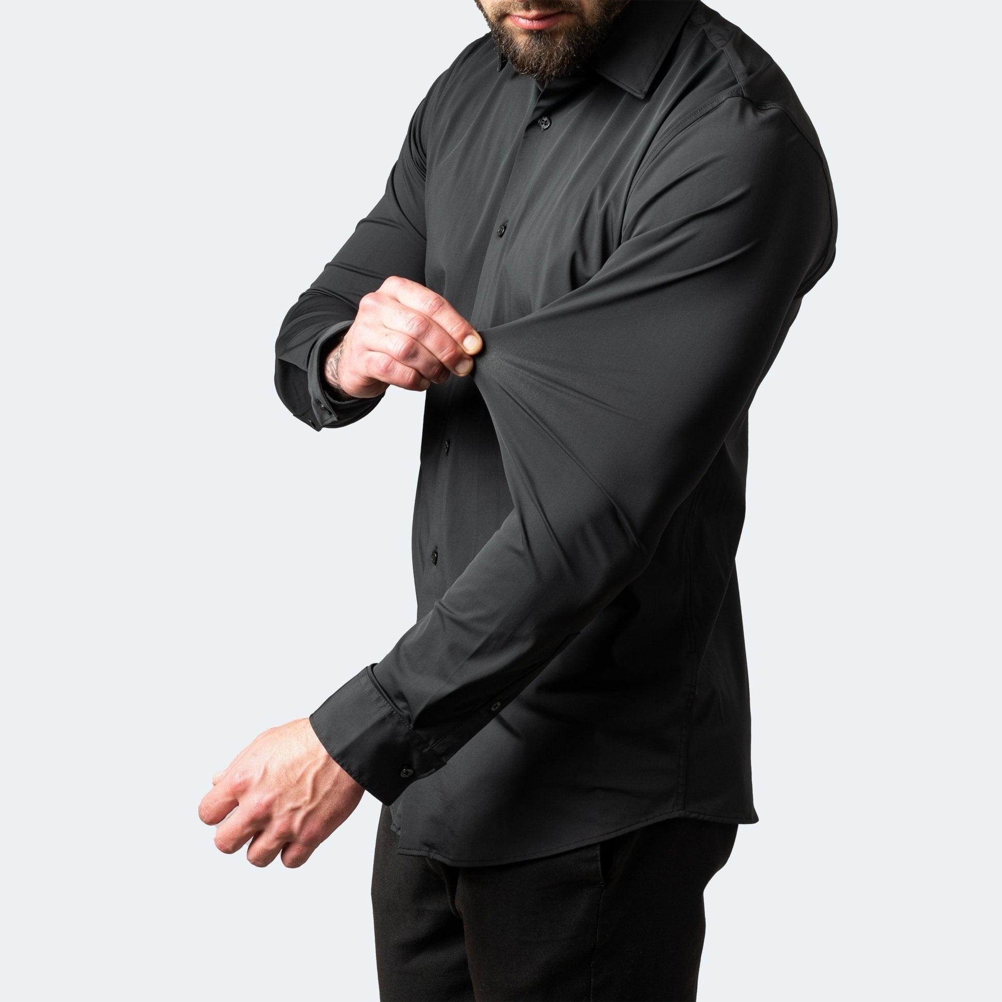 Alexander stretch dress shirt wrinkle-free odor-neutral fabric slim fit for busy professionals