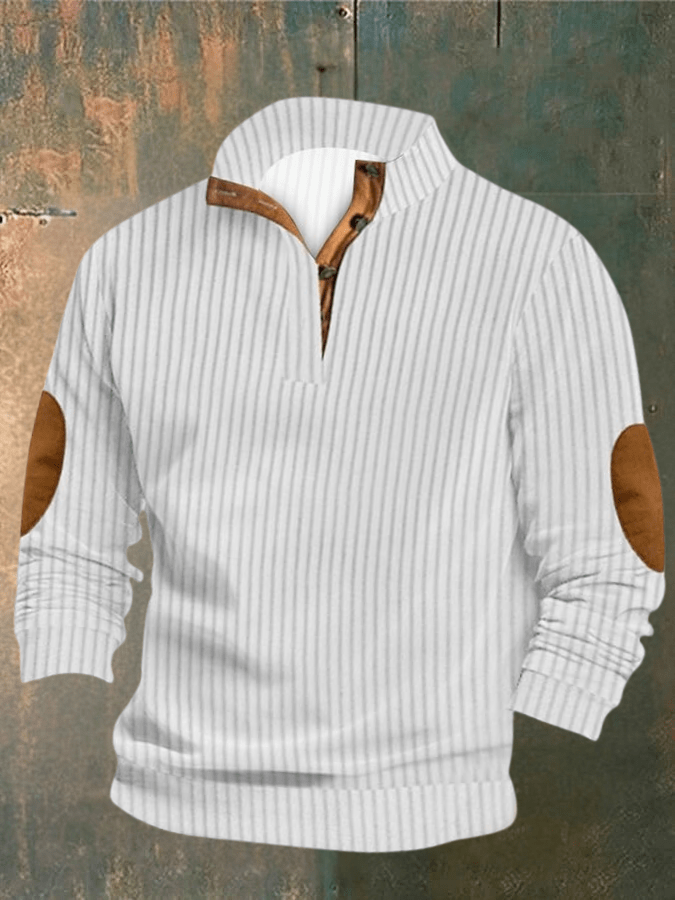 Women's gray ripped pullover sweatshirt with retro-inspired design and modern relaxed fit