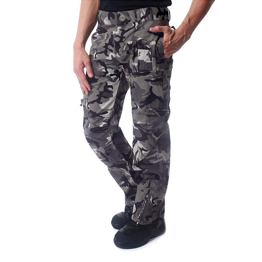 Men's tactical ripstop cargo pants in neutral tone, lightweight elastic waistband, multi-pocket outdoor fit