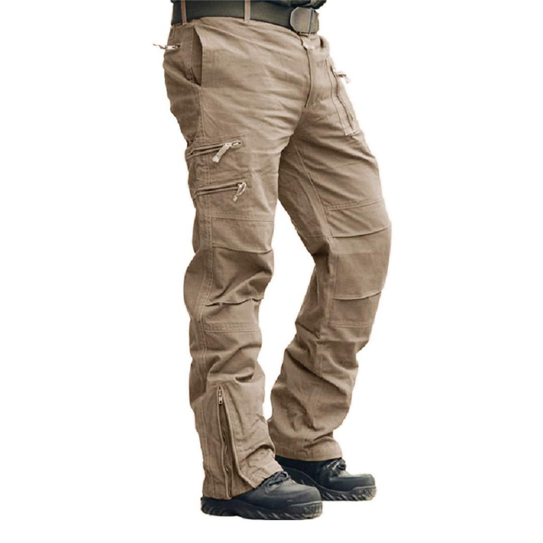 Men's tactical ripstop cargo pants olive green elastic waistband lightweight breathable outdoor hiking