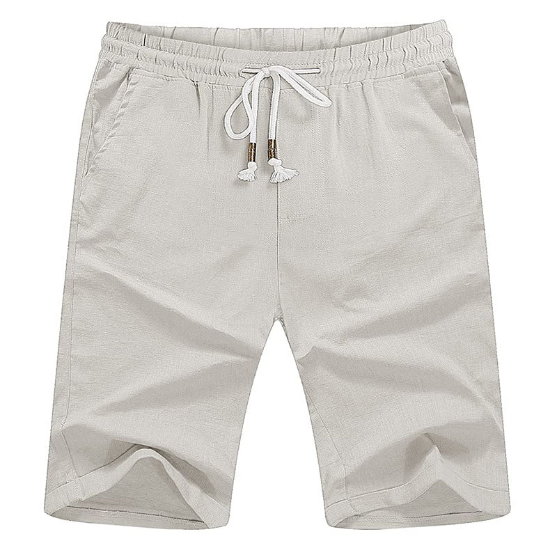 Men's elastic waist casual shorts in breathable mesh fabric, lightweight quick-dry design for active wear