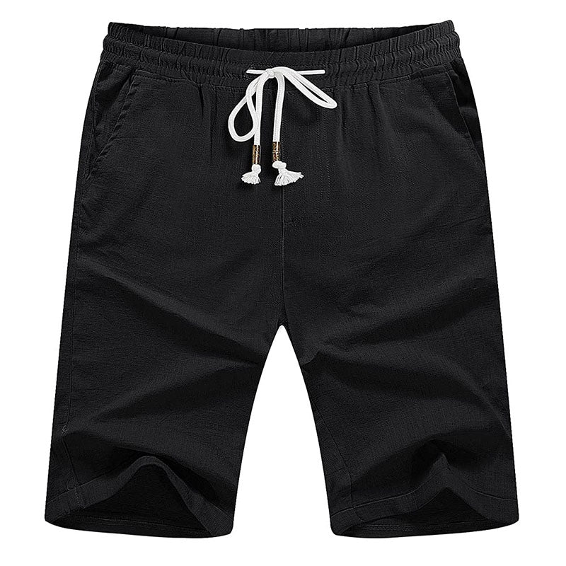 Men's elastic waist casual shorts in lightweight mesh fabric with quick-dry performance for active wear