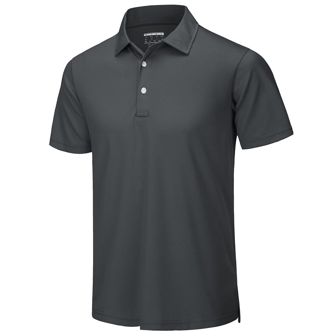 Men's dry fit golf polo shirt lightweight breathable moisture-wicking performance top for athletes