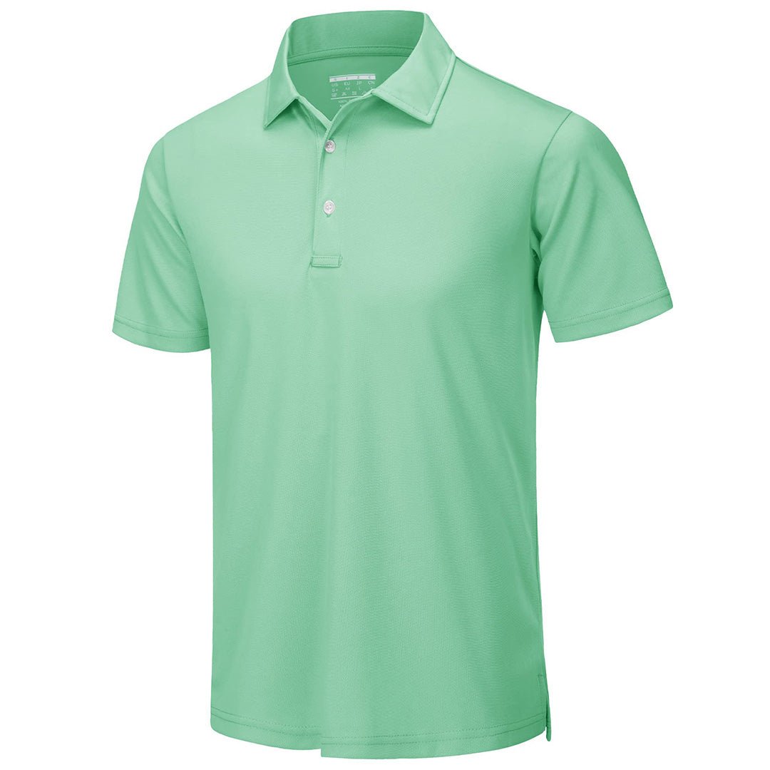 Men's dry fit golf polo shirt lightweight breathable moisture-wicking performance top for athletes