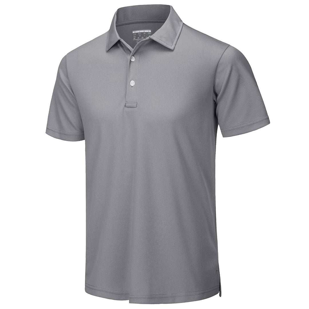 Men's dry fit golf polo shirt lightweight breathable moisture-wicking performance tee for athletes