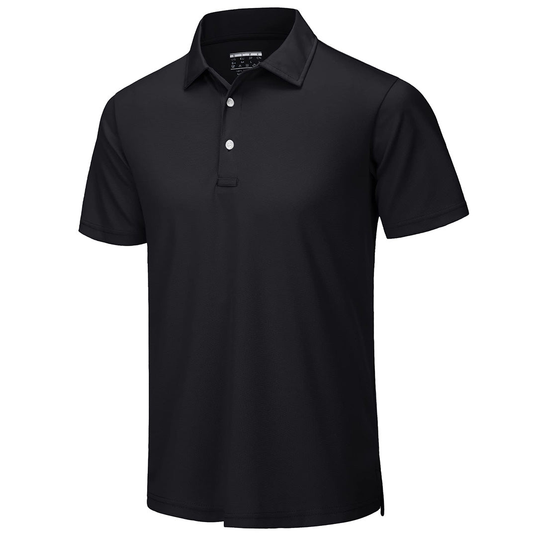 Men's dry fit golf polo shirt lightweight breathable moisture-wicking performance top for athletes